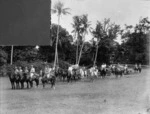 Captain Anderson and his artillery in Samoa during WWI