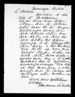 Letter from Peniamine Tuhaka to McLean