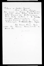 Undated letter from McLean to Mohi Tawai