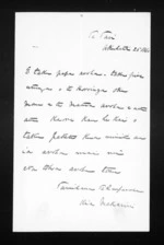Letter from Tamihana Te Rauparaha to McLean (with translation)