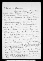 Draft letter from McLean to Paerau, Whenuanui, Hapurona, Te Manihera, and Peni Titi