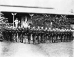 Tattersall, Alfred James, 1866-1951 : Guard outside the American Consulate in Samoa