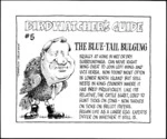 Tremain, Garrick, 1941- :Birdwatcher's Guide #5. The Blue-Tail Bulging. Otago Daily Times. 27 November, 1990.