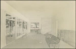 Photograph of an architectural drawing of a living room interior