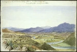 [Ryan, Thomas], 1864-1927 :Te Whaiti-nui-a-toi; looking down the Whirinaki Valley showing Te Whaiti settlement. 1891].