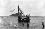 Group swimming, Island Bay, Wellington