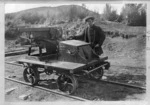 Railway jigger belonging to the Taupo Totara Timber Company, and H Taylor