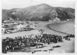 Crowd at the beach, Island Bay, Wellington