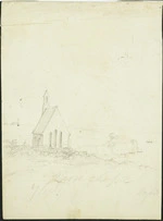 [Mantell, Walter Baldock Durrant] 1820-1895 :Maori Chapel. [H. M. S.] Hazard. 7 Sep. [Auckland, 1844?]