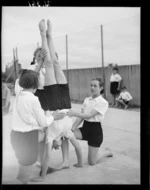 School girls in Plimmerton, during a physical education class