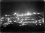 The New Zealand and South Seas International Exhibition lit up at night, May 1926