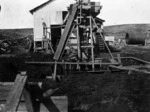 Bucket elevator of gum plant at Bayles, Dargaville