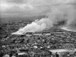 Looking over Rongotai, Wellington, showing smoke