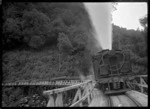 Climax 1650 locomotive, Mangatukutuku Viaduct near Ongarue, Ruapehu district