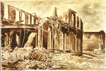 MacNab, Donald George, 1912-1996 :Seaward side of Masonic Hotel, the morning after the earthquake and fire. [19]31.