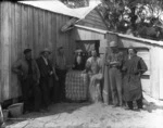 Workers outside Stansell's Flaxmill, Collingwood, West Wanganui