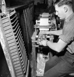 Number plate making, June 1956