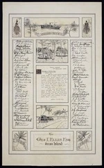 Ellis, Ernest, fl 1900-1910 :[Banaba Island illuminated address presented to George I Ellis. 1900-1910]