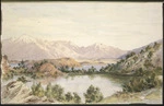 [Barraud, Charles Decimus] 1822-1897 :Arethusa Island & Lake. Lake Wanaka Feb 6th 1890. Mt Roy.