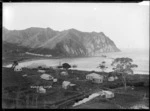 View of settlement at Te Ariuru at the northern end of Tokomaru Bay
