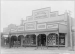 Shop front of W M Clark's drapery store in Levin