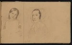 Mantell, Walter Baldock Durrant, 1820-1895 :Mary Ann Lewis; [and] [Sketch of unidentified woman in bonnet] Sept 18. [1848].