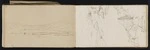 Mantell, Walter Baldock Durrant, 1820-1895 :Mr Wills sketching 'Old Play' Nov 7 (bush behind). Te Anaaraki. 11.20 a.m. [Otago, 1848]