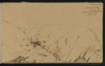 Mantell, Walter Baldock Durrant, 1820-1895 :Waitaki, te Awaamoko Nov 9 1848. Silicone slate with Quartz vein. Dip S. 90 deg.