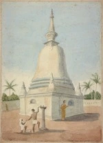 Hands, Alfred Watson, 1849-1927 :Budhist temple court, Galkissa, Ceylon. 1887.
