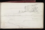 Mantell, Walter Baldock Durrant, 1820-1895 :Mr Wills at the end of the 90 mile beach. [1848 or 1849?]; From above Arowenua [1848 or 1849]