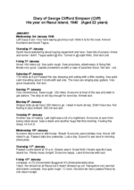 Transcription of the diary of George Clifford Simpson