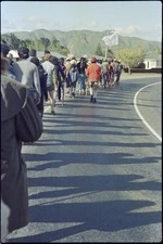 The Maori Land March passing through Shannon