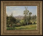 Blomfield, Charles, 1846-1926 :Looking across Auckland from the artist's home, Ponsonby. 1899
