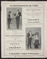 [William Anderson has much pleasure in introducing ... the brilliant and popular entertainer - Czerny ...] An entertainment for the family; a beautifully staged performance. [His Majesty's Theatre, Wellington, Boxing night ... 1905. Inside front cover of promotional brochure].
