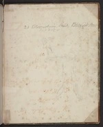 Mantell, Walter Baldock Durrant, 1820-1895 :[Inside back cover of sketchbook] [Inscriptions, a comic face, a discobolus. 1851 or 1852]