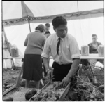 Evening meal at the opening of the meeting house at Waiwhetu Marae, Lower Hutt