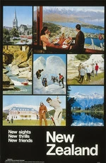 New Zealand Tourist and Publicity Department :New Zealand; new sights, new thrills, new friends. Produced by New Zealand Tourist and Publicity Department. Printed by Clark & Matheson Ltd, under authority A.R. Shearer, Government printer, Wellington, New Zealand. H.O. 227. [ca 1973?]