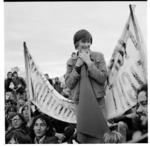 Demonstration at the RNZAF airbase at Woodbourne, 1971