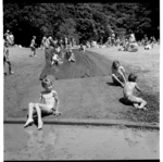 An event with crowds of children at The Dell, Wellington Botanic Gardens