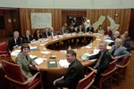 First Labour/Alliance cabinet meeting - Photograph taken by John Nicholson