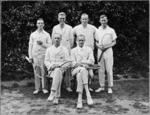 The New Zealand tennis team which played New South Wales at Christchurch in 1923