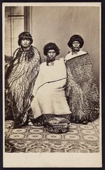 Photographer unknown :Portrait of three women from Lake Taupo