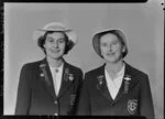 Mrs M Gardner (Holly) (left) and Mrs Bea Holland (right), members of Victoria Bowling Club, Wellington