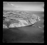 South Head and Awhitu Peninsula seaward coast with signal tower and Beacon light, Manukau Harbour, Auckland Region