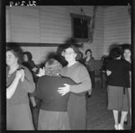 Unidentified women dancing at the Women's Institute, Denniston