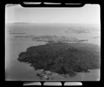 Rangitoto Island with Motutapu Island, Rakino Island (left), and Waiheke Island, Hauraki Gulf, Auckland Region