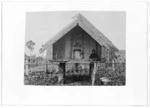 Creator unknown : Photograph of a storehouse (pataka) at Maketu Pa, Bay of Plenty