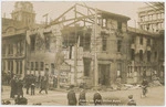 Fire damaged buildings on a corner of Grey Street, Wellington - Photograph taken by Joseph Zachariah