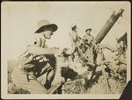 Soldiers firing at an enemy aircraft