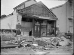 Masterton shop front, damaged by 1942 earthquake